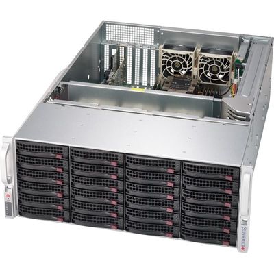 16 DIMMs Supermicro 4U Rackmount Server SSG-6049P-E1CR24H For Xeon Gold 5222 Processor