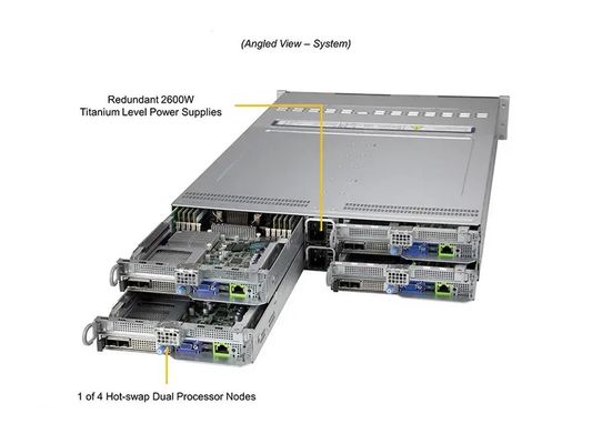 2u Rack Supermicro Twin Server SYS-220BT-HNTR X12 Bigtwin 4 2 Nodes 800W